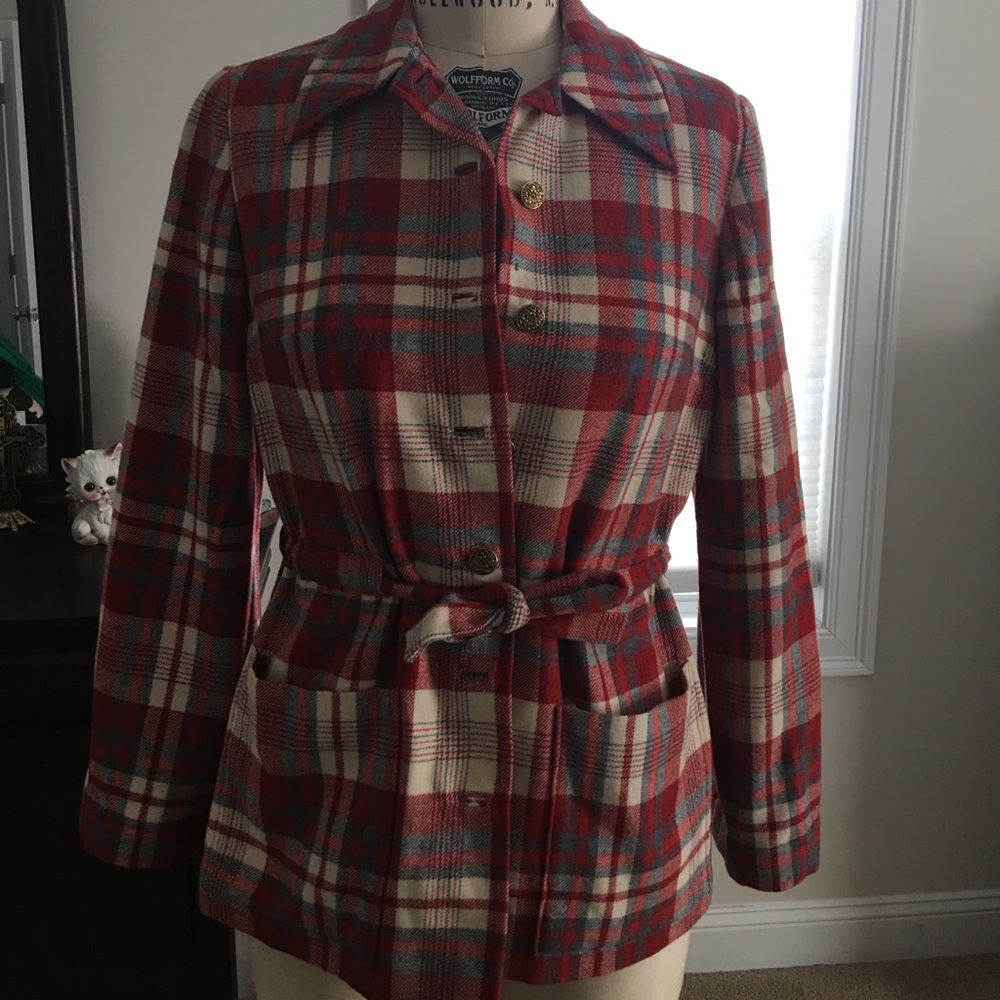 Vintage homemade jacket with gold buttons